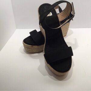 Generic Black Platform Sandal Wedge